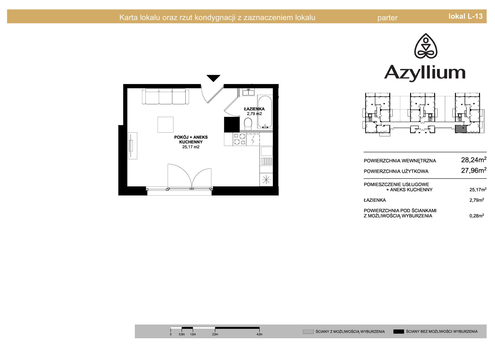 Rzut mieszkania L-13
