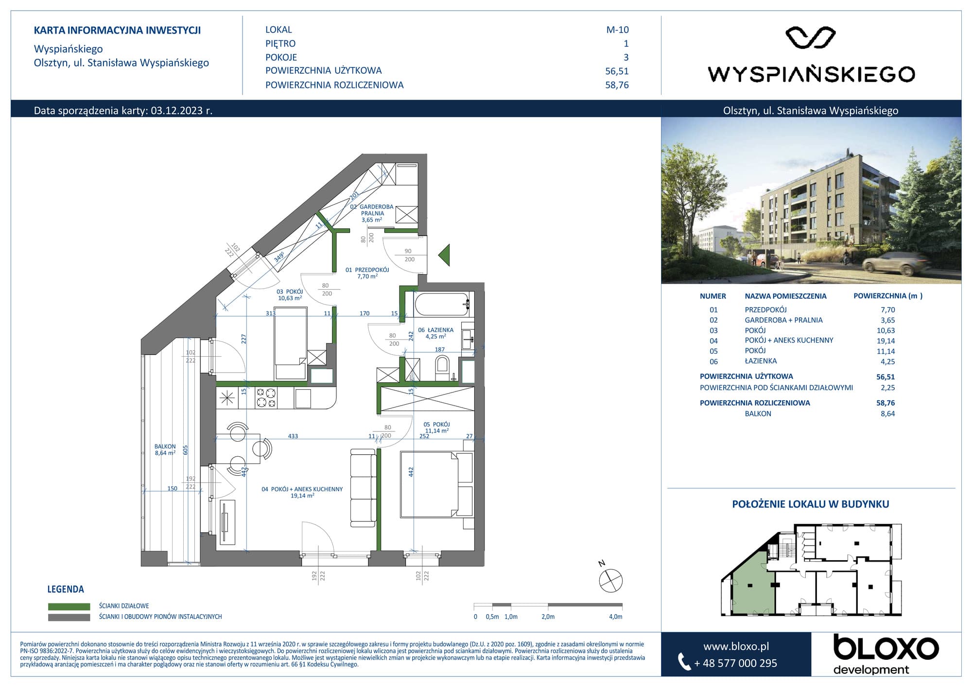 Rzut mieszkania M-10