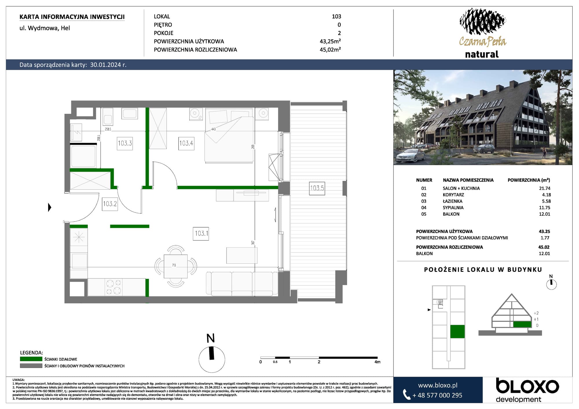 Rzut mieszkania KM103